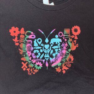 U2 UV Live at Sphere T-shirt Women's X-LARGE Black Butterfly Graphics Las Vegas